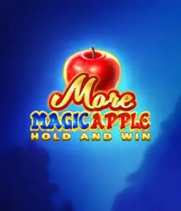 Discover the spellbinding allure of the More Magic Apple slot game by 3 Oaks Gaming, featuring a glistening red apple on a rich blue background. This image conveys the enchanting theme with a touch of mystery. Perfect for lovers of magical themes, the vibrant colors and attractive artwork make this slot stand out. 