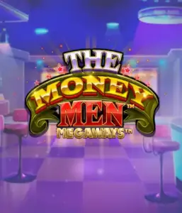 Immerse yourself the exciting world of The Money Men Megaways game by Pragmatic Play, featuring a vibrant logo with glittering stars against a stylish casino backdrop. This graphic conveys the glamour and excitement of casino gaming with its striking design and colorful ambiance. Great for gambling fans craving high-energy gaming. 